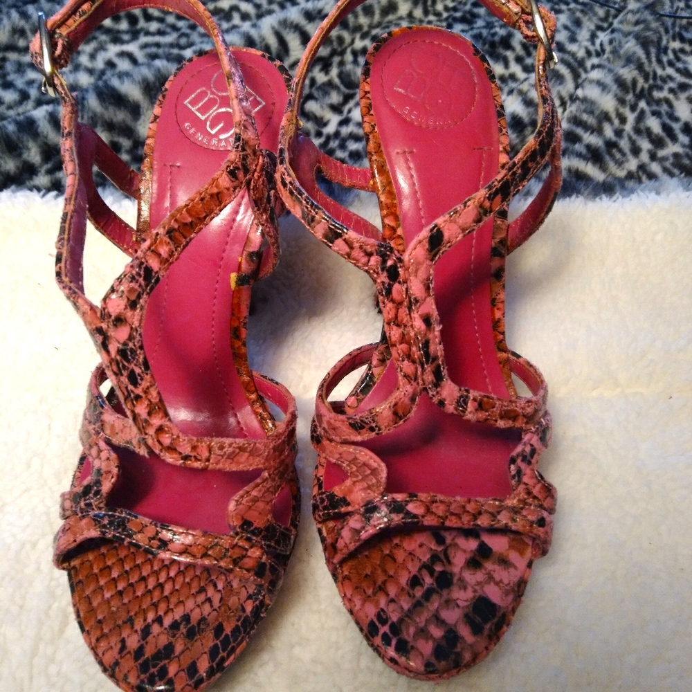 BGBC 5 inch Pink Leopard Heels